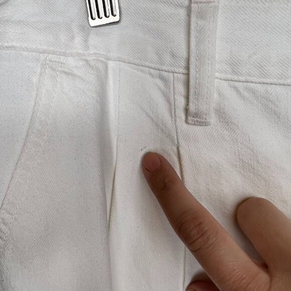 Madewell Baggy Straight Jeans Size 32 White Denim 100% Cotton NWT - Picture 3 of 7